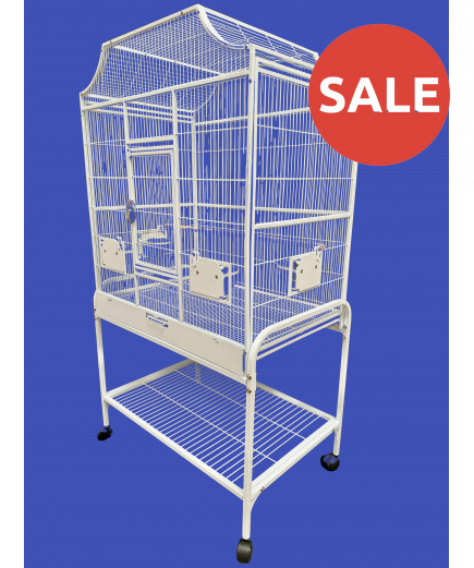 Parrot-Supplies Tampa Parrot Cage With Stand White